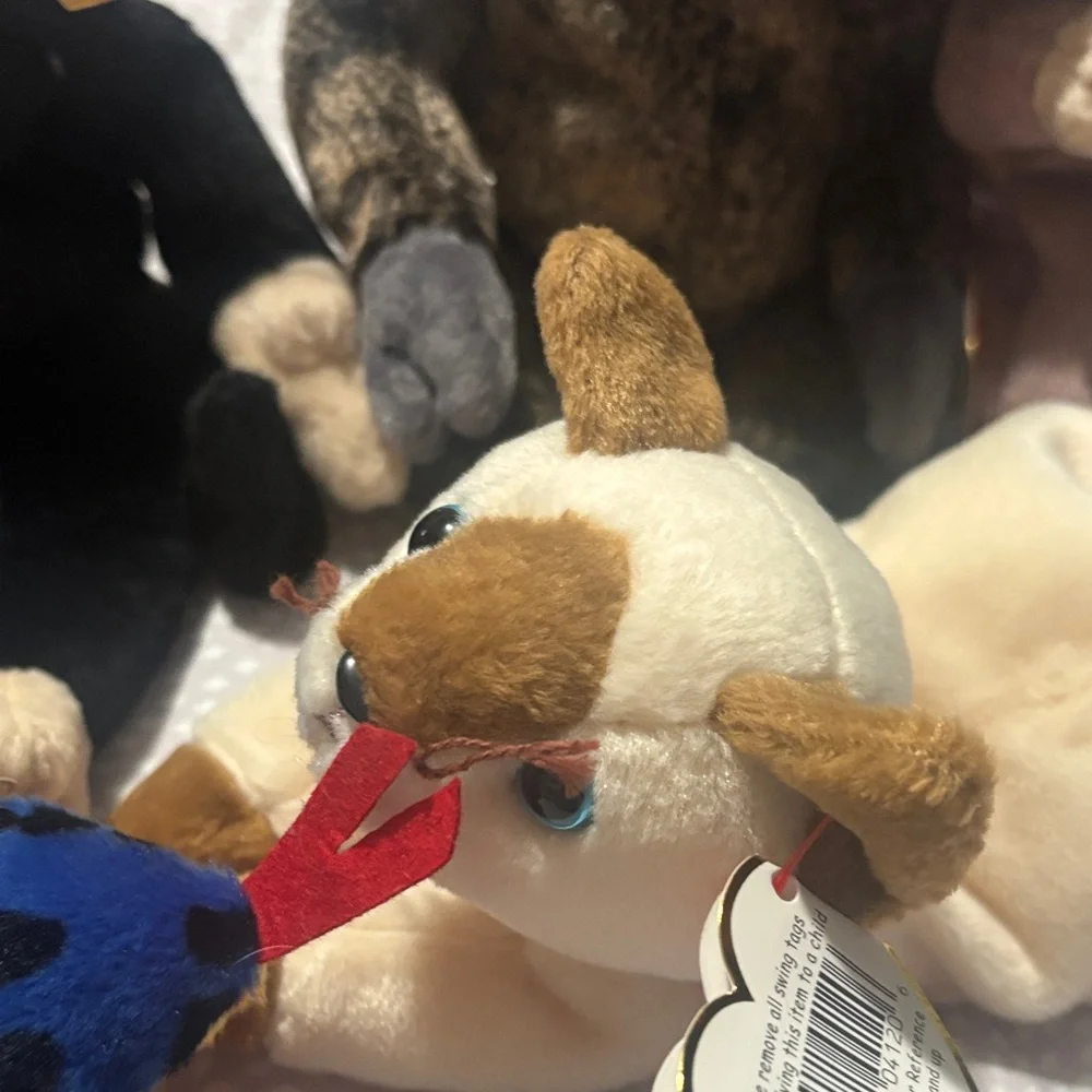 Ty Plush Beanie Buddies - Black Monkey, Brown Sloth, Purple Bunny & More